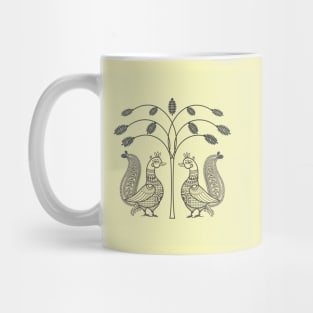 Ethnic Art Indian Ducks Birds with Tree Mug